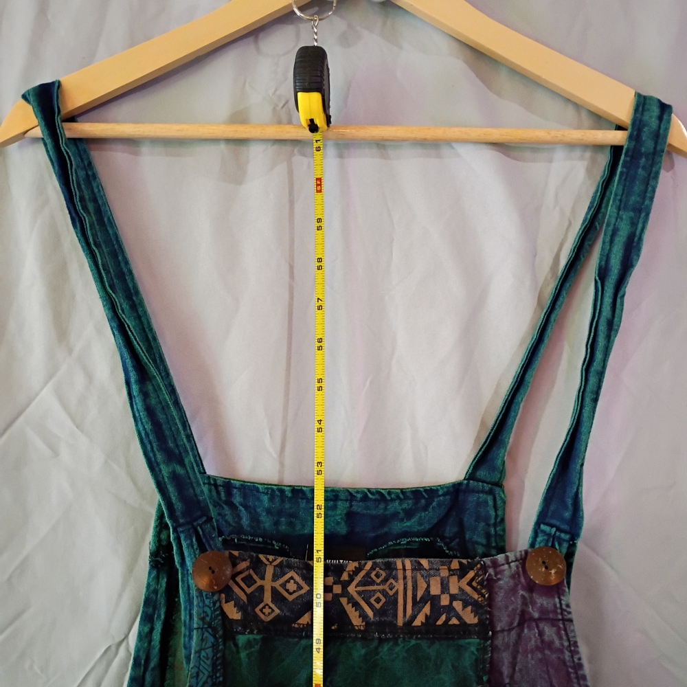 Patchwork Multicolor Boho Halter Jumpsuit in Blue… - image 12